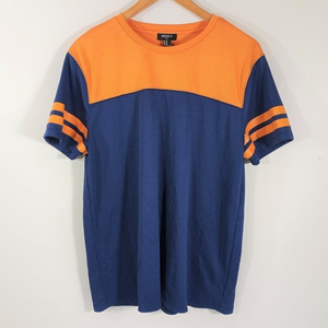 Forever 21 Shirt (Jersey) Men's Size XL "NOPE" on back Orange and Blue ‎ #C49